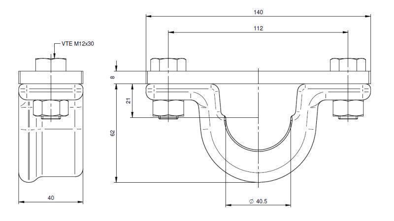 TELESCOPISK CYLINDER HOLDER FI40-A