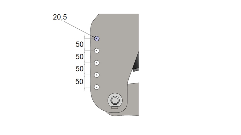 UNIVERSAL FRONTLIFT FOR TRAKTOREN KAT. 2 1500KG - BLÅ (RAL 5017)