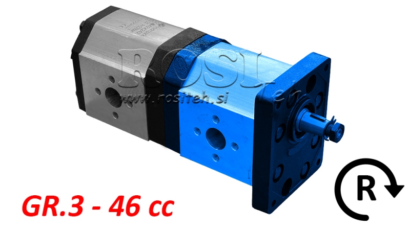 HYDRAULIKPUMPE 30C46X241 FRONT GR.3 46 CC HØJRE
