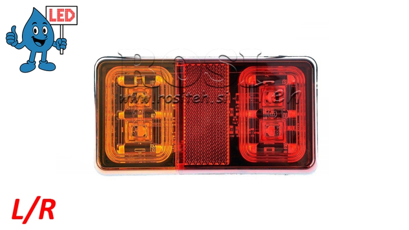 LED BAGLYGTE 3 FUNKTIONER 12V-24V KOMBINERET