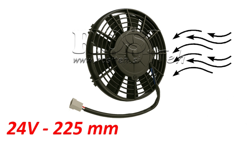 AXIAL VENTILATOR 225MM PUSHING 24V