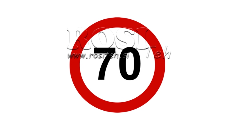 NALEPKA OMEJITEV 70km/h