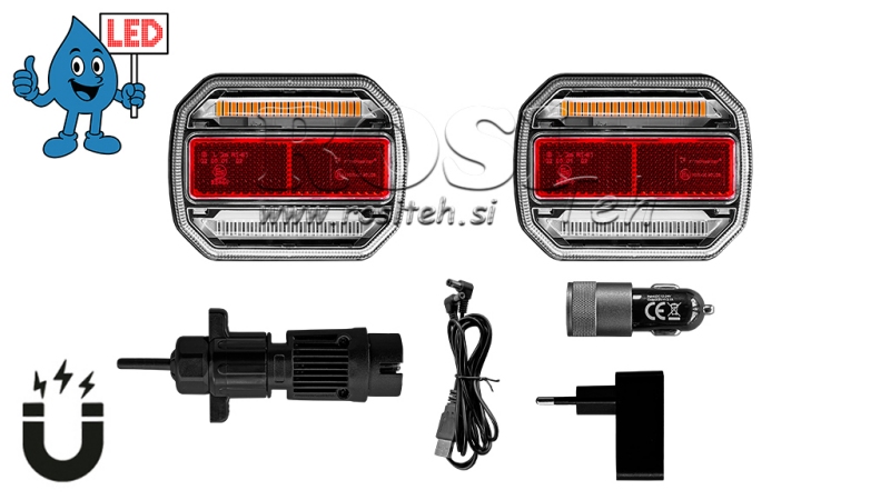 LED MAGNETISK LYSSÆT - TRÅDLØS 12/24V CANBUS