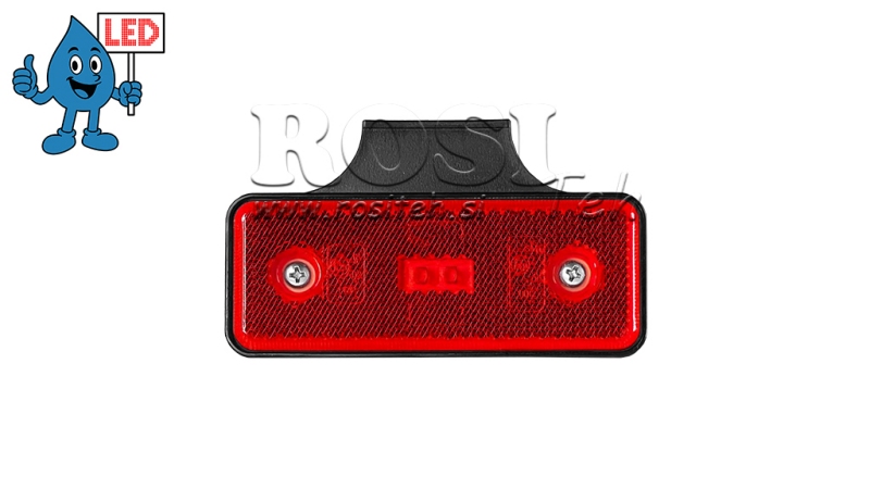 LED MARKERINGSLYS RØD 12V