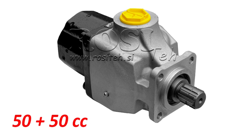 HYDRAULIK PISTON PUMPE TANDEM 50+50CC