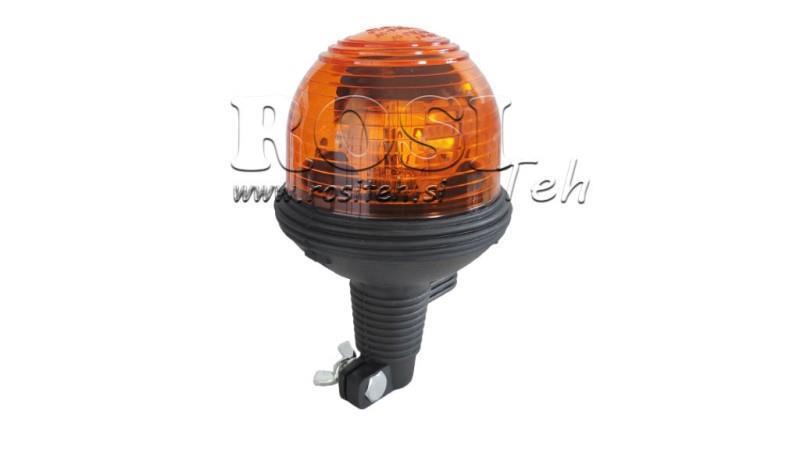 ROTERENDE LYS 12 V FLEKSIBEL MED POLYCARBONAT KUPPEL