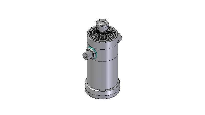 1030S -TELESCOPISK CYLINDER STANDARD/BOLD 10 TRIN REJSE 2330 DIAMETER 270