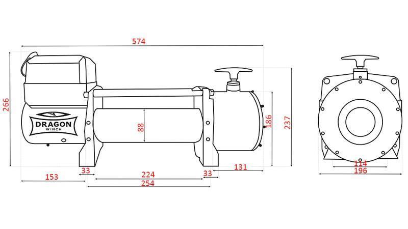 24 V ELEKTRISK WINCH DWT 16000 HD - 7257 KG