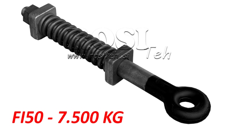 DAMPING SWIVEL TOWING HOOK MED FJEDER FI50 7.500KG
