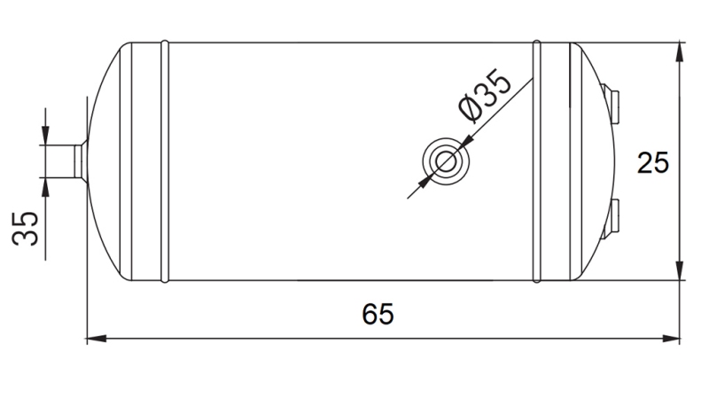 LUFTBREMSERESERVOIR 20 LIT 255x650 eco
