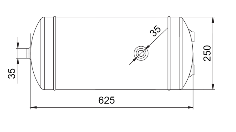 LUFTBREMSESYSTEM BEHOLDER 30 LIT 625X250 ECO