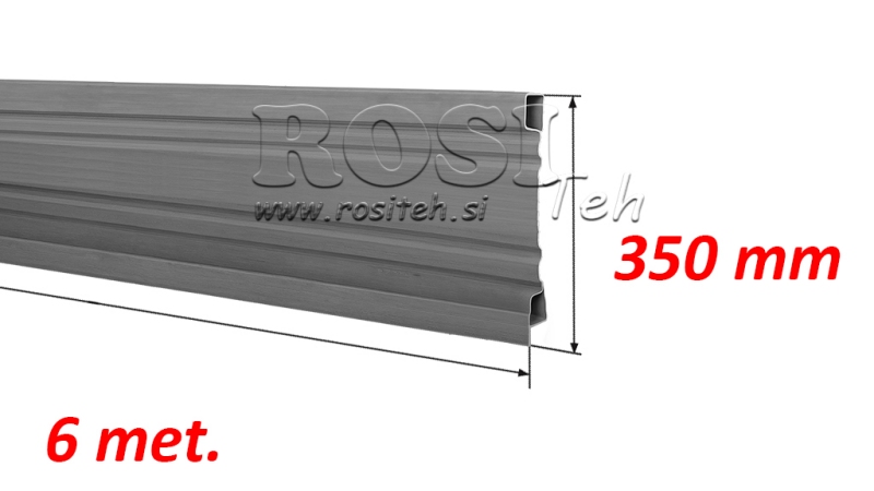 SIDE TIL DUMP TRAILER 6 MET. - HØJDE 350 mm