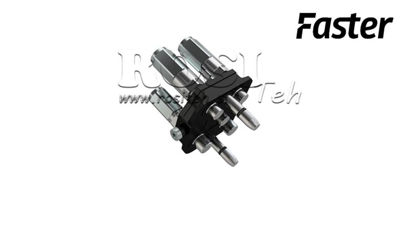 MULTI-FASTER KOBLING 5VEJS BSP 3×1/4 2×3/8 MOBIL DEL