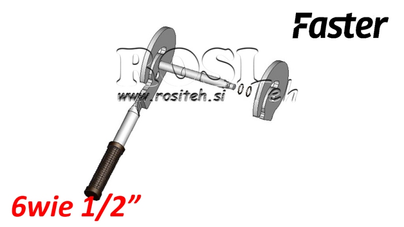 HÅNDTAG TIL MULTI-FASTER 6VEJS 1/2 FAST DEL