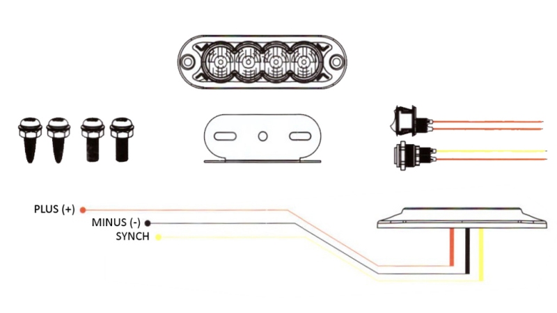 LED STROBELYS 12/24V