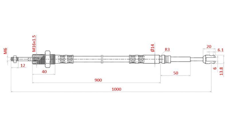 FLET L=1000 - gaffel
