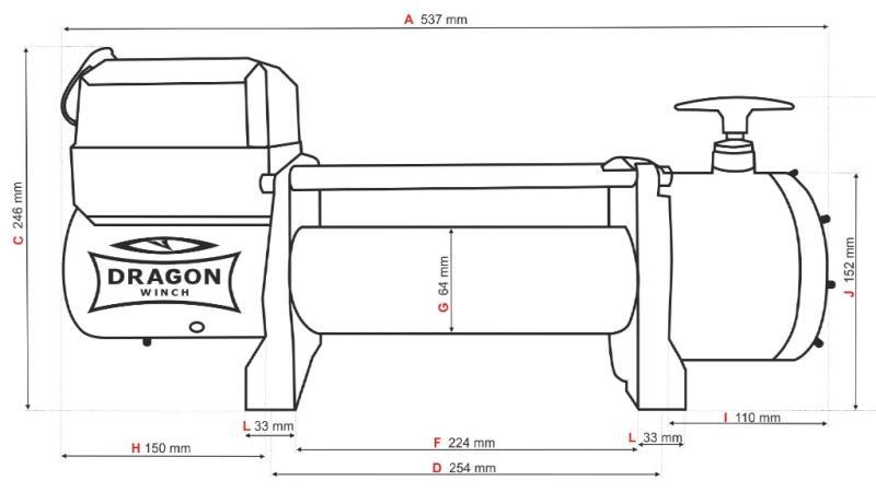 24 V ELEKTRISK WINCH DWT 14000 HD - 6350 kg