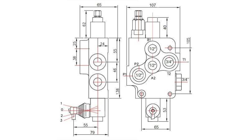 HYDRAULISK VENTIL 1xP80 ENVEJ C1