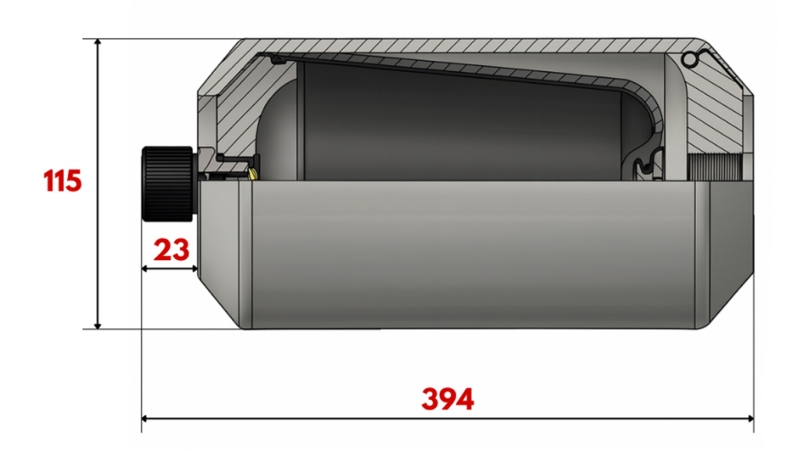 HYDRAULISK AKKUMULATOR 2.8 LIT - BSP1/2