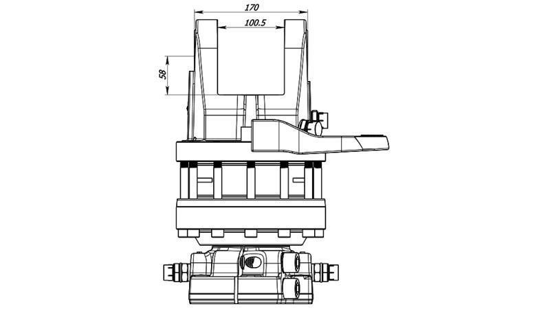 HYDRAULISK ROTATOR 12000/6000 KG MED FLANGE