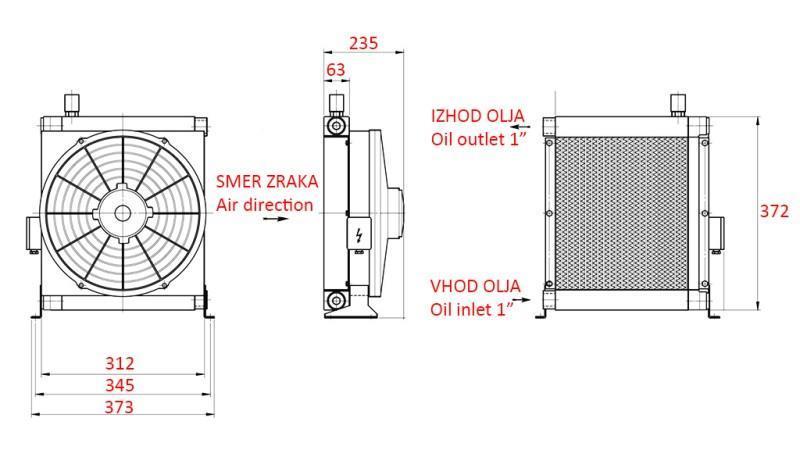 ECO OLIEKØLER DC 12V 30-140 LIT