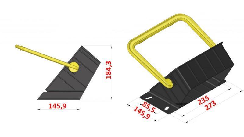 HOLDER TIL PLASTIKKE WEDGE DIN 76051/E53 6,500 Kg
