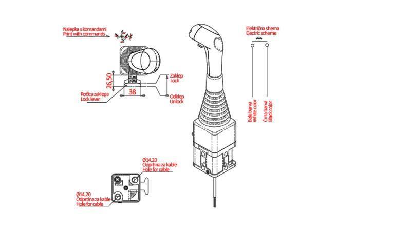 JOYSTICK NIMCO TIL WINCH BALL - 1x KNAP