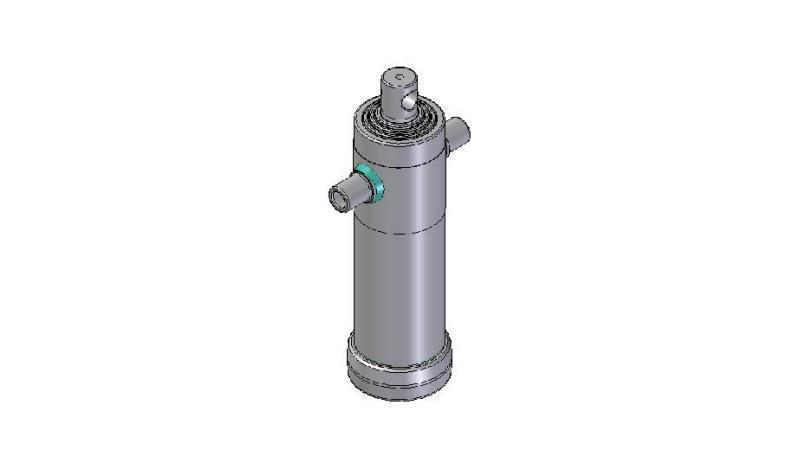 3066F -TELESCOPISK CYLINDER STANDARD/HUL 4 TRIN SLAG 1190 DIAMETER 112