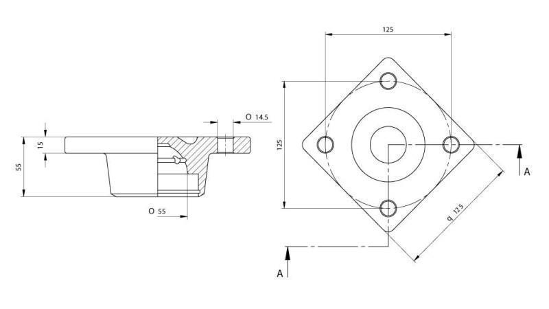 KUGLE fi 55 MED FLANGE