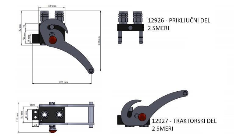 MULTI-FASTER KOBLING 2vejs BSP1/2 NY TYPE FORBINDELSE