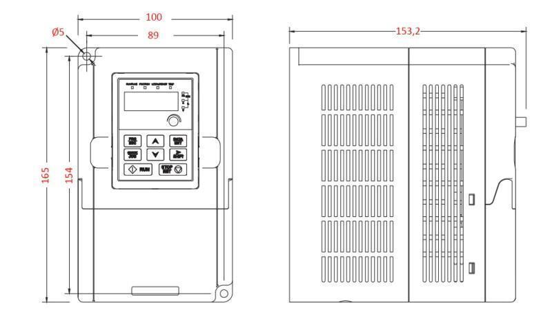 FREKVENSOMFORMER-INVERTER 1Fase 1.5kW GD10-1R5G-S2-B
