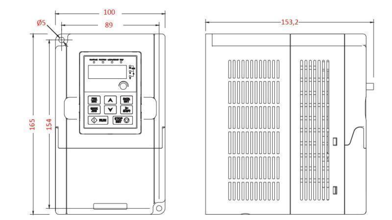 FREKVENSOMFORMER-INVERTER 3Fase 0.75kW GD10-0R7G-4-B