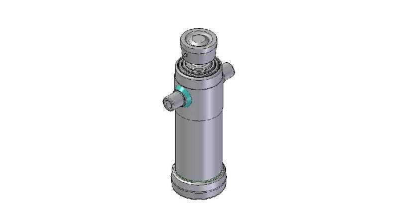 4033S -TELESCOPISK CYLINDER STANDARD/KUGLE 3 TRIN SLAG 893 DIAMETER 124