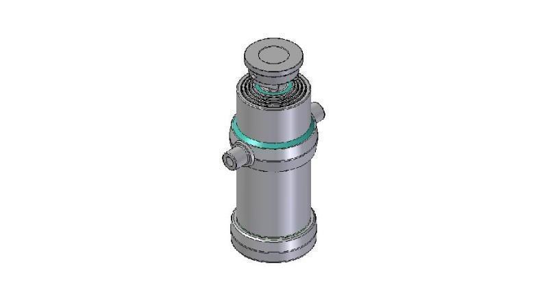 4083S -TELESCOPISK CYLINDER STANDARD/KUGLE 4 TRIN SLAG 1670 DIAMETER 190