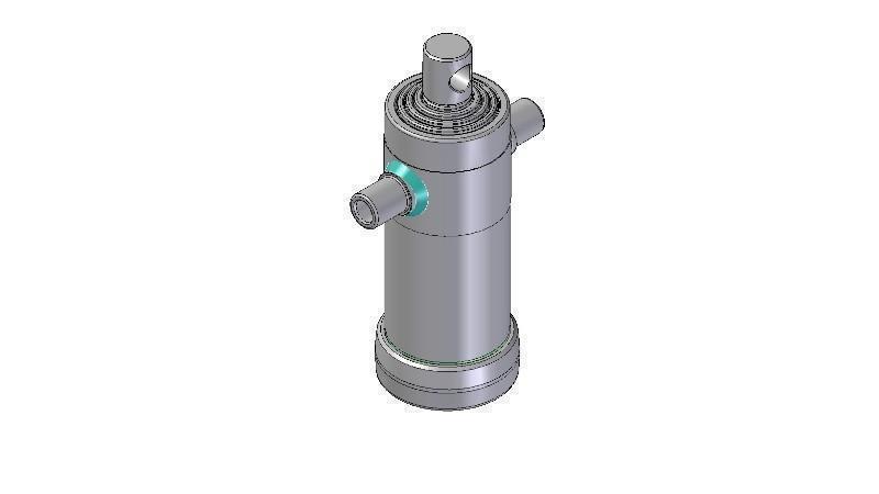 5023F -TELESCOPISK CYLINDER STANDARD/HUL 5 TRIN BEVÆGELSE 1290 DIAMETER 112