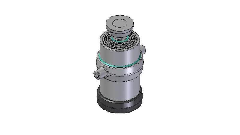 5033S -TELESCOPISK CYLINDER STANDARD/BOLD 5 TRIN SLAG 1800 DIAMETER 215