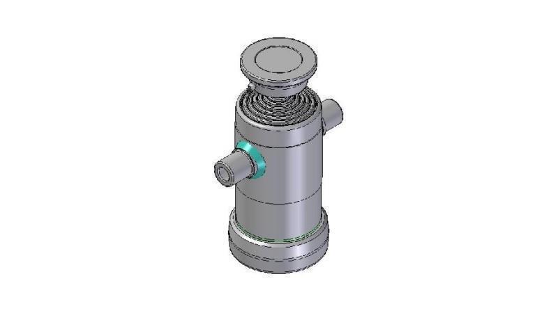 6003S -TELESCOPISK CYLINDER STANDARD/BOLD 6 TRIN SLAG 1005 DIAMETER 124