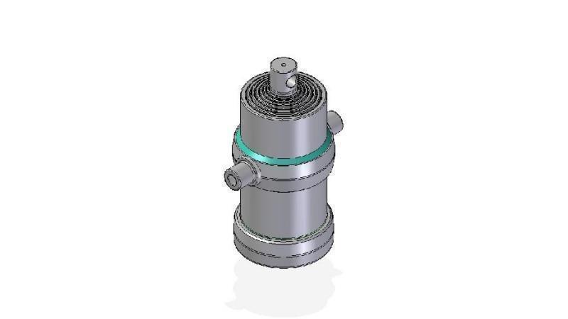 7019F -TELESCOPISK CYLINDER STANDARD/HUL 7 TRIN SLAG 2045 DIAMETER 190