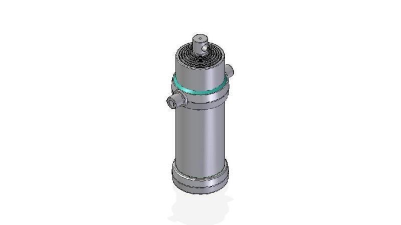 7022F - TELESCOPISK CYLINDER STANDARD/HUL 7 TRIN SLAG 3445 DIAMETER 190