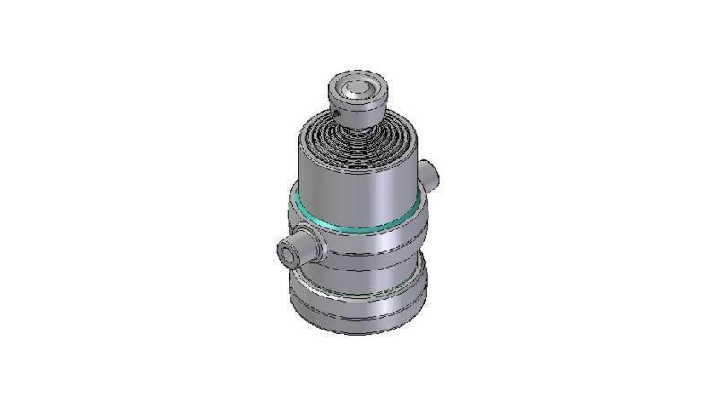 8002S -TELESCOPISK CYLINDER STANDARD/KUGLE 8 TRIN BEVÆGELSE 1540 DIAMETER 190