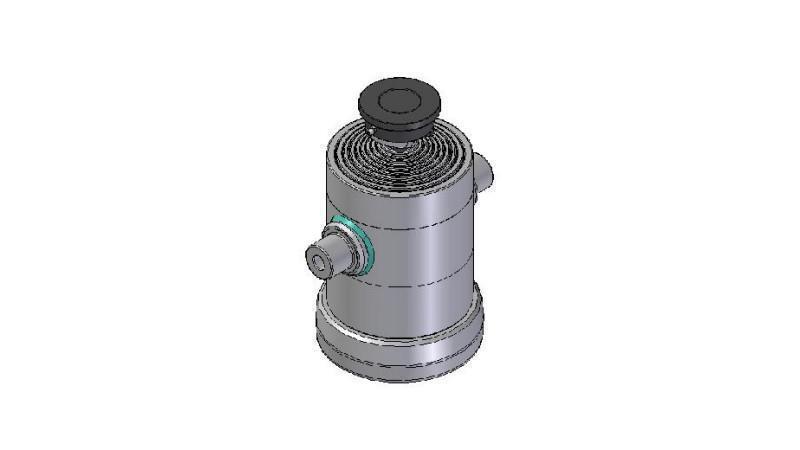 9033S -TELESCOPISK CYLINDER STANDARD/KUGLE 9 TRIN SLAG 2887 DIAMETER 270
