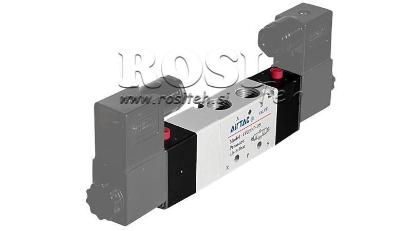 PNEUMATISK ELEKTROVENTIL 5/3 BISTABIL 1/4 PRT-0853-DCC