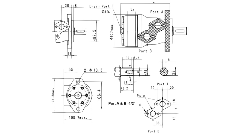 HYDRAULISK MOTOR MR 400 ECO (ALSG2-L-400)