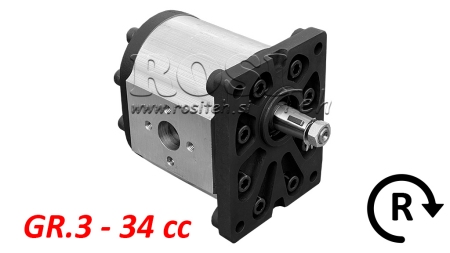 HYDRAULISK PUMPE GR.3 34 CC HØJRE - PRIROBNICER