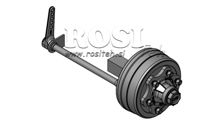 AKSEL MED BREMSER 3.600 kg L.250 mm
