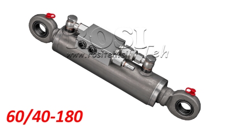 HYDRAULIKCYLINDER 60/40-180 MED REVERSIBEL VENTIL - PLOV TIL JORD