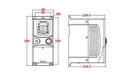 FREKVENSOMFORMER-INVERTER 3Fase 0.75kW GD20-0R7G-4-EU