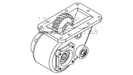 UDGANG TIL HYDRAULISK PUMPE - SCANIA GR 871