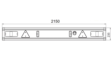 TRAILER BUMPER TÜV MODEL MED LYS 2150MM