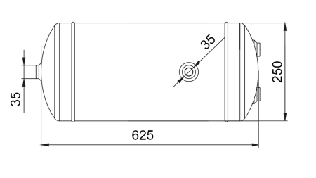 LUFTBREMSESYSTEM BEHOLDER 30 LIT 625X250 ECO